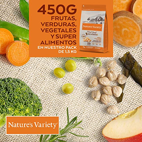Nature's Variety Selected Meat Boost - Pienso para perros adultos con pollo campero deshuesado 1,5 Kg