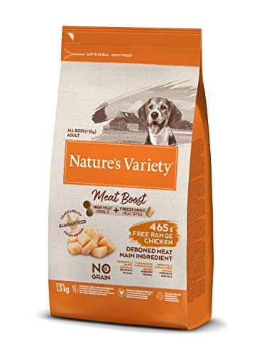 Nature's Variety Selected Meat Boost - Pienso para perros adultos con pollo campero deshuesado 1,5 Kg
