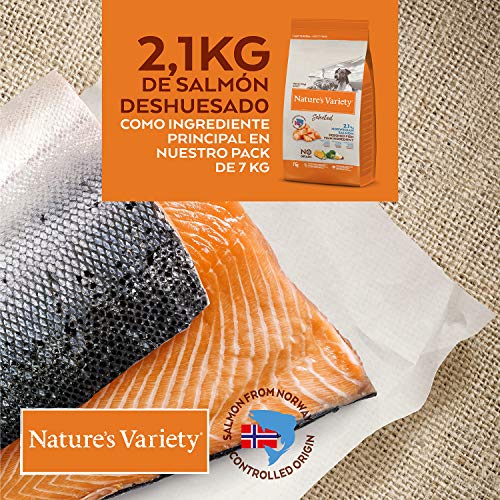 Nature's Variety Selected - Pienso para perros adultos mini con salmón noruego sin espinas 7 Kg