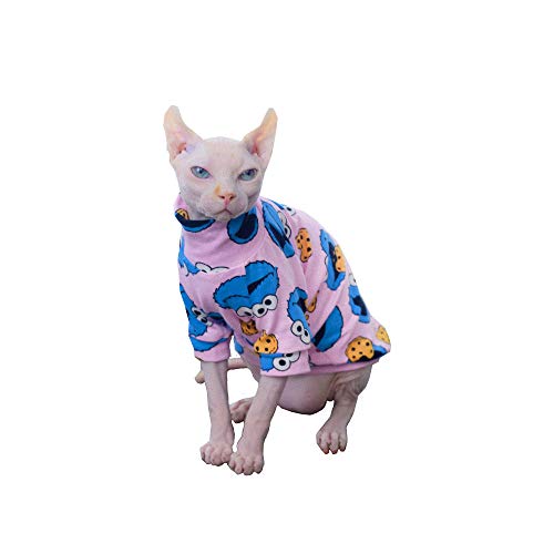 NELIT Sphynx Gato Ropa Rosa Impresión Camiseta Sin Pelo Ropa De Gato-Rosa_L-