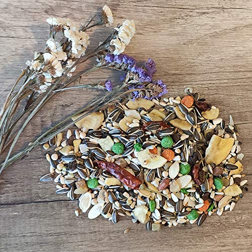 nestQ Mixtura para Loros Grandes Comida con Frutas y Semillas para Yacos Guacamayos Cotorras Loro 1800 Gramos