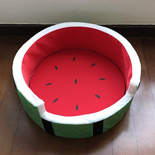 Newgreeny Familia Cómoda Four Seasons Pet Sandia Bed Nido De Mascotas Pequeño Perro Gato Gato Perrera Grande Cama de sandía de Verano