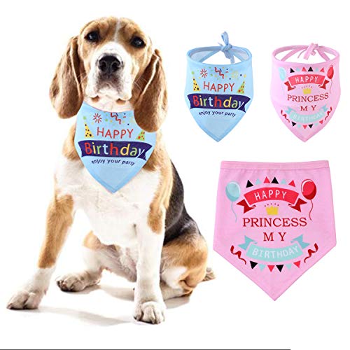 Nicoone Baberos bandana para perro, 1 pieza lavable, bufanda de cabeza triangular, pañuelo para perrito, accesorios para mascotas, gatos, cachorros, fiesta de cumpleaños