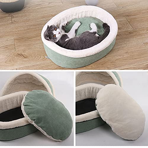 Nido de gato para mascotas Tipo de tiburón de dinosaurio, nido de gato, nido de perro semi cerrado, cómodo para todas las estaciones, cama de gato, lavable casa de mascotas L rosa