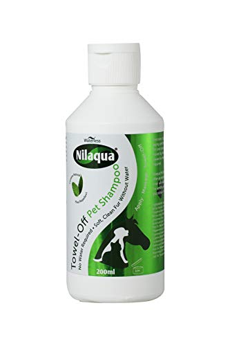 Nilaqua Natural pulgas, garrapatas y repelente de moscas Waterless mascotas Champú, 200 ml
