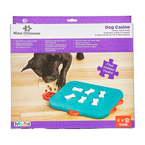 Nina Ottosson por Outward Hound Dog Casino - Dispensador interactivo de recompensas - Rompecabezas para perros - Nivel avanzado