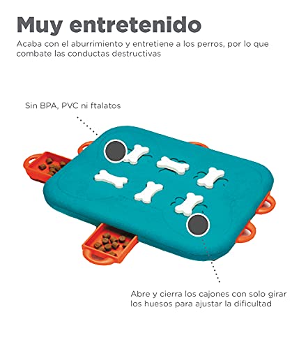 Nina Ottosson por Outward Hound Dog Casino - Dispensador interactivo de recompensas - Rompecabezas para perros - Nivel avanzado