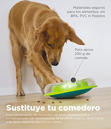 Nina Ottosson por Outward Hound Wobble Bowl - Comedero para ingesta lenta para perros - Juego interactivo de cuenco que se mueve
