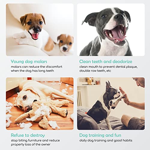 Nobleza - 18 Pcs Hueso Prensado para Perros Fortalecedor de Dientes Stick Dental Dog Snack, Hueso de Nudillos de Cuero Crudo, Hueso para morder, 10cm