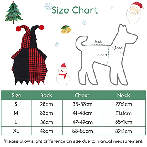 Nobleza - Disfraz de Navidad para Perros, Sudaderas con Capucha para Mascotas, Traje de Perro Novedad Funny Pets Party Cosplay Apparel Ropa para Mascotas Adecuado para Perros/Gatos, Talla L