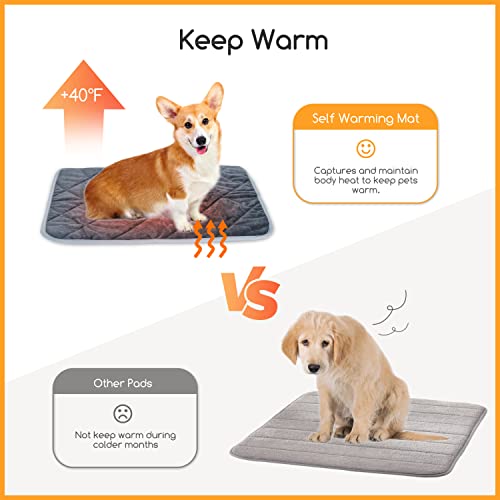 Nobleza Manta Autocalentable Perro, Almohadilla Térmica para Gatos & Perros, Lavable Esterilla Cálida para Mascotas, Gato Cama Plegable Antideslizante Self Heating Pad, XL 88x58cm