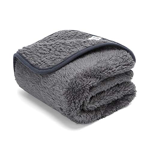 Nobleza Manta Suave de Felpa para Perros Gatos y Otras Mascotas Lavable Color Gris 80 * 80cm