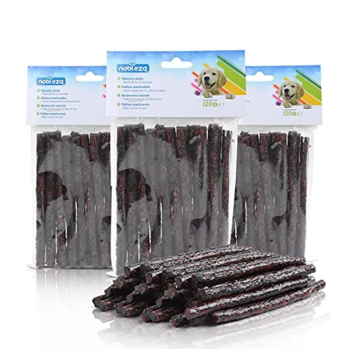Nobleza - Palos para Perros 100% Natural, Palitos Piel Perro Snack, bajo Contenido graso, Alta en proteína, Materias Primas Naturales Seleccionadas Golosinas para Perros Naturales - 6 PCS / 1080g