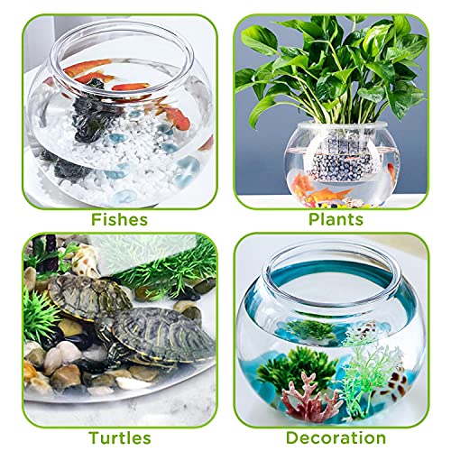 Nobleza - Pecera Globo de Plástico, Ideal para Flores, Peces, Tortugas (20cm)