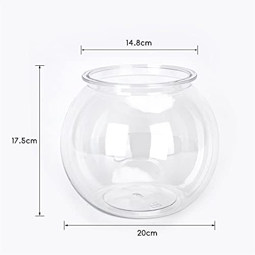 Nobleza - Pecera Globo de Plástico, Ideal para Flores, Peces, Tortugas (20cm)
