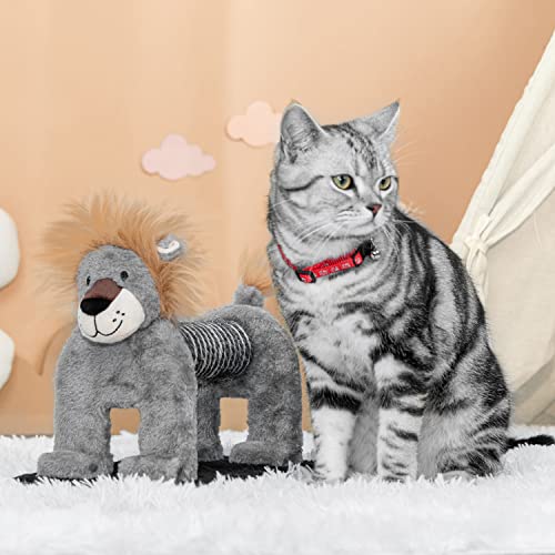 Nobleza – Poste Rascador para Gatos de Sisal，Juguetes de Actividades para Gatos，Forma de león,29 * 18 * 24.5cm,Gris
