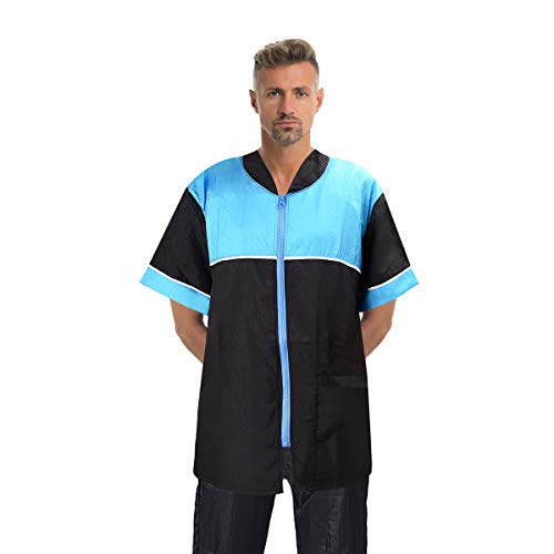 Noverlife Chaqueta de Aseo para Mascotas con Cremallera, tamaño XL, Ligero, Repelente de Pelo, Estilo Camisa, Bata de Peluquero para Perros, Gatos, baño para Mascotas