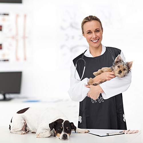 Noverlife Delantal de Aseo para Mascotas Impermeable sin Mangas Bolsillos, Delantal de Aseo antiestático Repelente de Pelo para Perros y Gatos