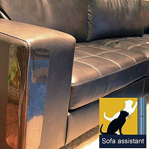 N/S 47 cm x 15 cm, lámina adhesiva de protección contra arañazos para muebles, lámina antiarañazos para sofá, puerta o pared (2 unidades)