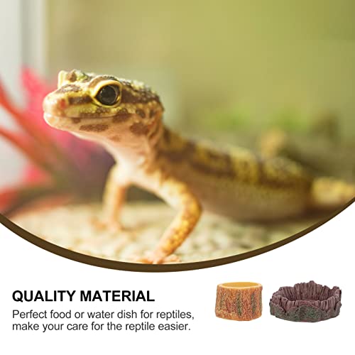 NUOBESTY 4 PCS Reptiles Alimentos Resina Terrario Agua Barbacoa Dragón Alimento Alimento para Leopardo Reptiles Lagartos Serpientes