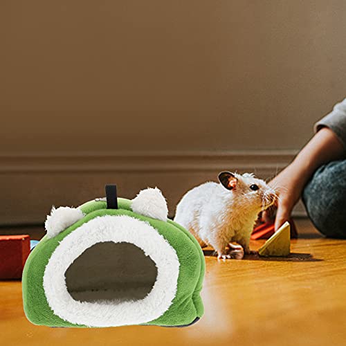 NUOBESTY Pequeña Mascota Algodón Nido Cálido Pequeño Animales Cama Holandés Cerdo Jerarquía para Enano Conejo Hámster Chinchilla Guinea Pig Hurter Hedgehog Gerbil Conejo Verde