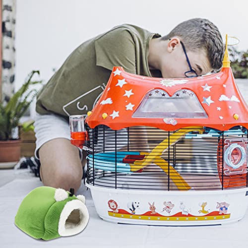 NUOBESTY Pequeña Mascota Algodón Nido Cálido Pequeño Animales Cama Holandés Cerdo Jerarquía para Enano Conejo Hámster Chinchilla Guinea Pig Hurter Hedgehog Gerbil Conejo Verde