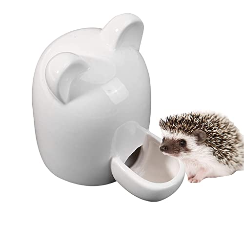 NUYYR Comederos de Cerámica, Bebedero Hamster, Cuencos de Cerámica Animales, Comedero Hámster, Blanco Tazón de Cerámica Animales Pequeños para Conejillo, Hedgehog, Ardilla, Jerbo