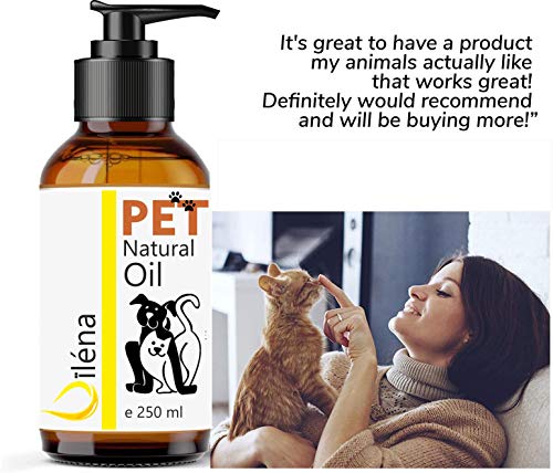 Oïléna Aceite para Mascotas. Suplemento Alimenticio Natural para Perros y Gatos. Uso Diario. Combinado de 6 Aceites Ricos en Vitamina E y Omega 3, 6 y 9. Prensado en Frío (250 ml)
