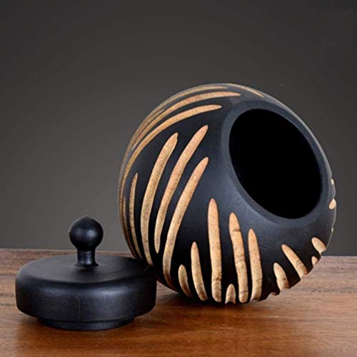 OLLY-Urns Cenizas Guardar Las urnas for Las Cenizas Cerámica urna de visualización for el Perro del Recuerdo de la funeraria Memorial urnas for Mascotas/Gato/Textura de Madera Groove 10/19