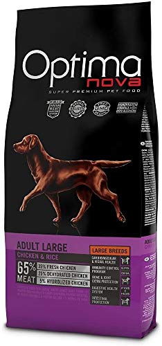 Optima Nova - Pienso para perros adultos grandes pollo y arroz 12 kg