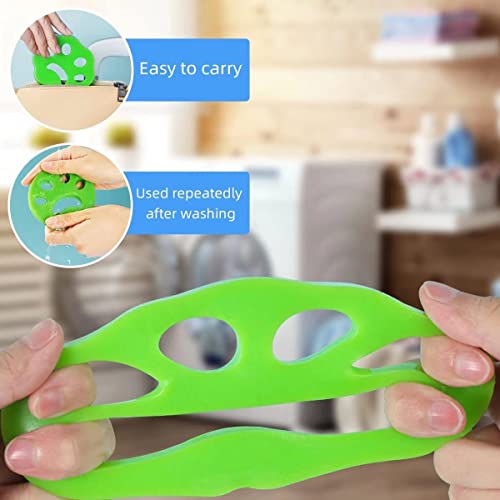 Ousyaah 4 Pcs Depiladora para Mascotas, Bola De Limpieza De Ropa, Filtros de Pelusa para Lavadora, Reutilizables Lavandería Mascota Removedor para Pelo de Perros, Pieles de Gatos, Todas Las Mascotas