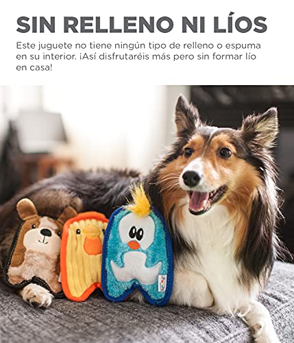 Outward Hound Invincibles Minis - Juguete con sonido para perros - Pingüino - Azul - XS
