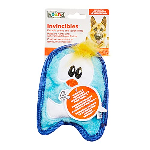 Outward Hound Invincibles Minis - Juguete con sonido para perros - Pingüino - Azul - XS
