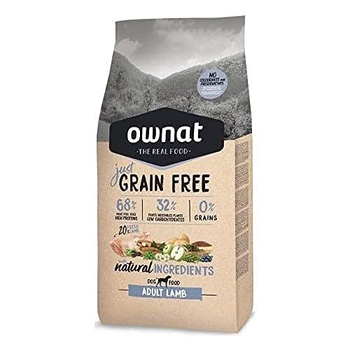 Ownat Pienso para Perros de Cordero Sin Granos (3 kg) Perros con Ingredientes Naturales sin Preservantes ni Colorantes, Comida Alta en Proteínas.