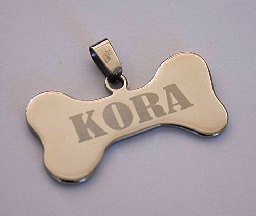 OyC Placa o Chapa identificativa Hueso, Acero, telefono, Mascota, Perro, Gato