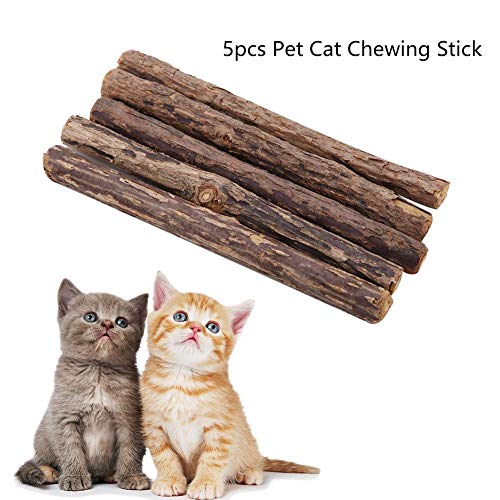 Palo De Masticación para Gatos De TOPINCN para Masticar Matatabi Natural, para Masticar A Gato, 5 Unidades