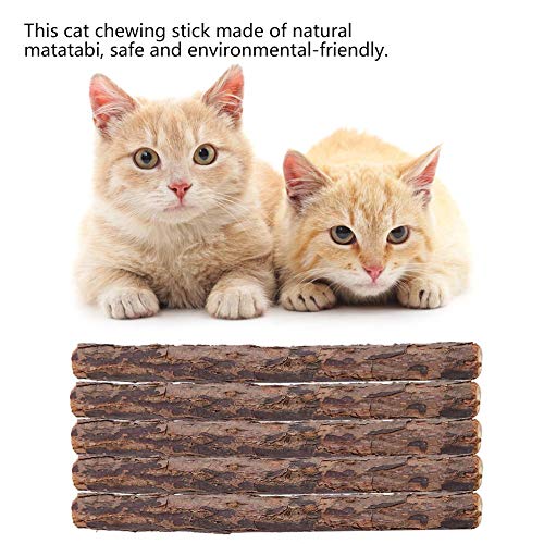Palo De Masticación para Gatos De TOPINCN para Masticar Matatabi Natural, para Masticar A Gato, 5 Unidades