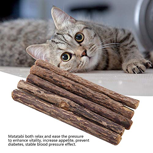 Palo De Masticación para Gatos De TOPINCN para Masticar Matatabi Natural, para Masticar A Gato, 5 Unidades