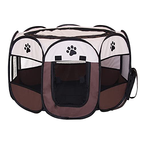 Pantera de mascotas portátil, cerca de PET de 8 puntos, tela de Oxford, Nido de mascotas al aire libre, Tienda de mascotas plegables para gatos de cachorros, perros, conejos o animales pequeños