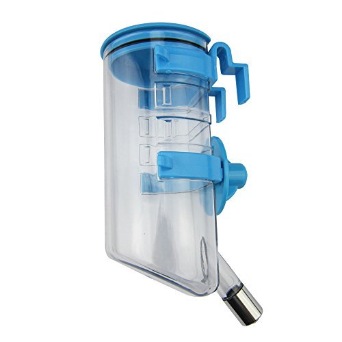 Paor Botella de agua portátil del viaje del perro del animal doméstico 350ML para la jaula del cajón