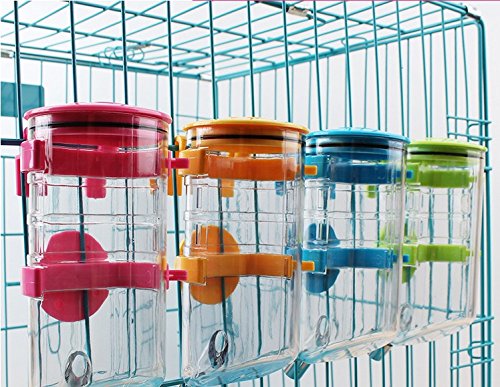 Paor Botella de agua portátil del viaje del perro del animal doméstico 350ML para la jaula del cajón