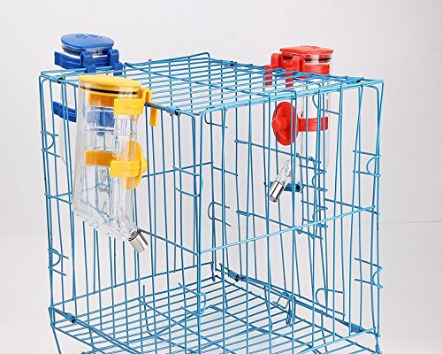 Paor Botella de agua portátil del viaje del perro del animal doméstico 350ML para la jaula del cajón