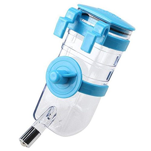 Paor Botella de agua portátil del viaje del perro del animal doméstico 350ML para la jaula del cajón