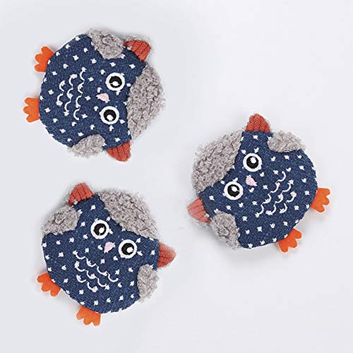 PAPABA Gatos para Mascotas Gatito Lindo búho en Forma de Felpa muñeca mordida de Hierba gatera-Interactiva Búho
