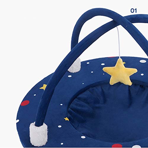 Patio de juegos para gatos Cielo estrellado - gato que rasguña el poste, 32.6" árbol del gato Alto, Rascador Cat durable con sisal cuerda, Cat Scratch del poste con el balón colgado Parque infantil pa