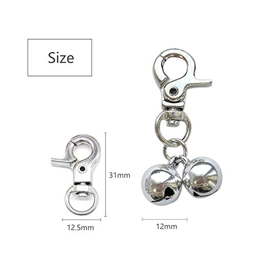 pawstrip 10 unidades de collar de perro gato campana, collar de metal para mascotas de 12 mm colorido llavero llavero colgante para perro gato collar decoración y entrenamiento (color al azar)