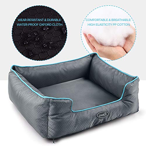 Pecute Cama de Perros y Gatos Alfombra para Mascotas Tela Impermeable Desmontable y Extraíble (M:63 * 53cm)