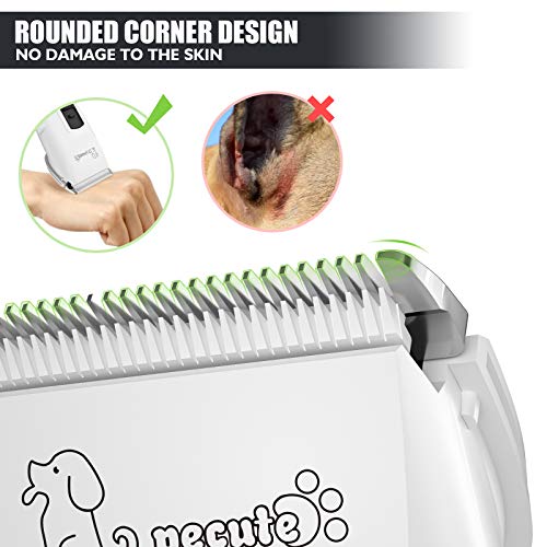 Pecute Cortapelos Perros, Maquina Cortar 3 Velocidades Ajustables, 4.5h de Tiempo de Trabajo, Profesional Cortador de Pelo para Perros Pantalla LCD Inteligente, 60DB de Ruido Bajo con Cable USB