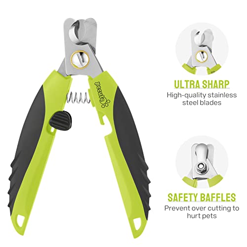 Pecute Cortauñas para Perros Profesional Cortauñas de uñas para Gatos Conejo Animal Mascota Cortador de Acero Inoxidable con Protector de Seguridad
