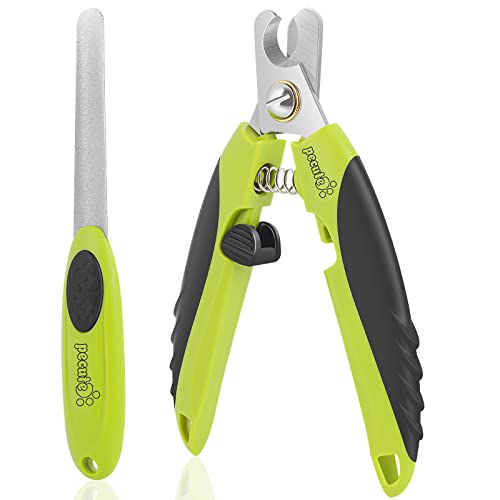Pecute Cortauñas para Perros Profesional Cortauñas de uñas para Gatos Conejo Animal Mascota Cortador de Acero Inoxidable con Protector de Seguridad